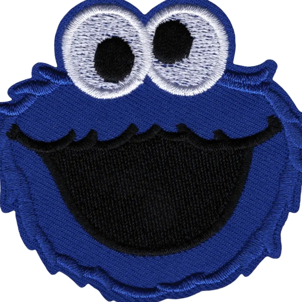 NWT Cookie Monster Patch For Denim Jeans And Jean Jackets